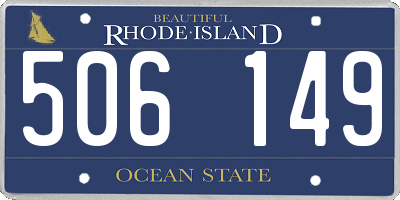 RI license plate 506149