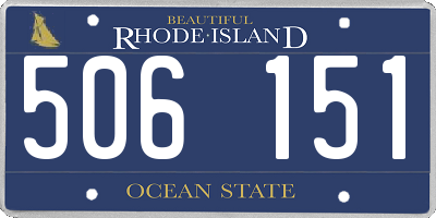 RI license plate 506151