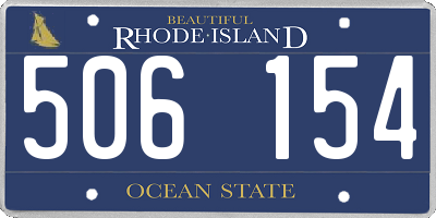 RI license plate 506154