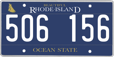 RI license plate 506156