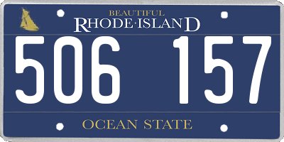 RI license plate 506157
