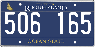 RI license plate 506165
