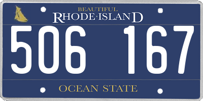 RI license plate 506167