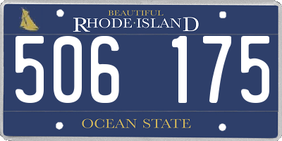 RI license plate 506175