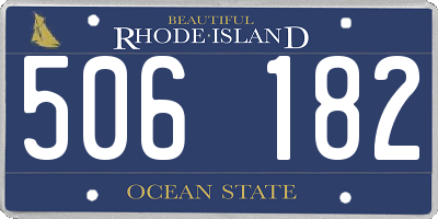 RI license plate 506182