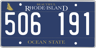 RI license plate 506191