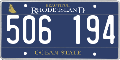 RI license plate 506194