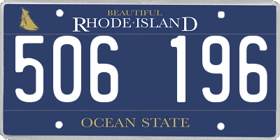 RI license plate 506196