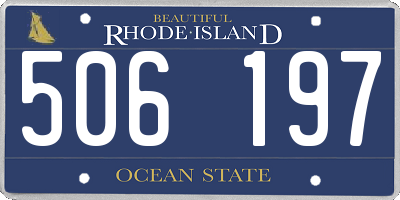 RI license plate 506197