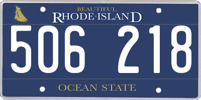 RI license plate 506218