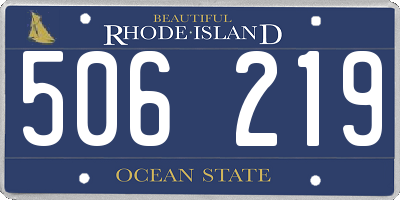 RI license plate 506219