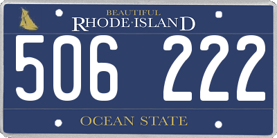 RI license plate 506222