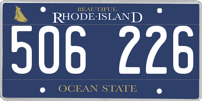 RI license plate 506226