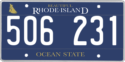 RI license plate 506231