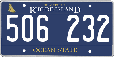 RI license plate 506232