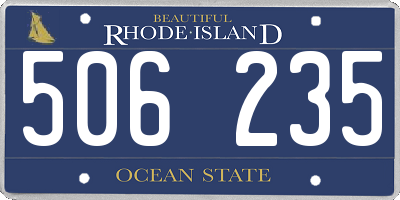 RI license plate 506235