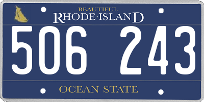 RI license plate 506243