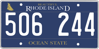 RI license plate 506244