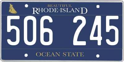 RI license plate 506245
