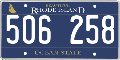 RI license plate 506258