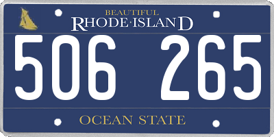 RI license plate 506265