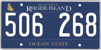 RI license plate 506268