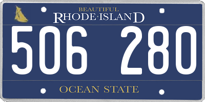 RI license plate 506280
