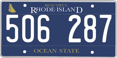 RI license plate 506287
