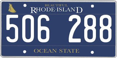 RI license plate 506288