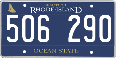 RI license plate 506290