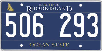 RI license plate 506293