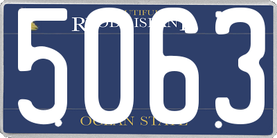 RI license plate 5063