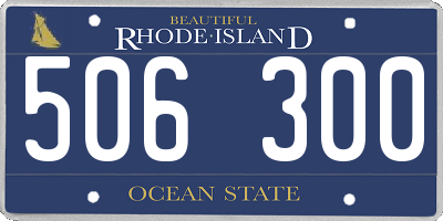 RI license plate 506300
