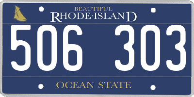 RI license plate 506303