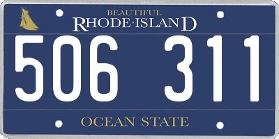 RI license plate 506311
