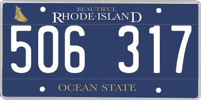 RI license plate 506317
