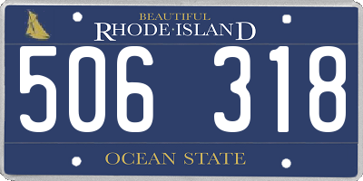 RI license plate 506318