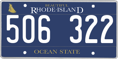 RI license plate 506322