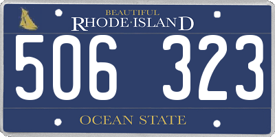 RI license plate 506323