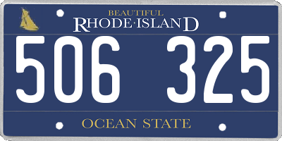 RI license plate 506325