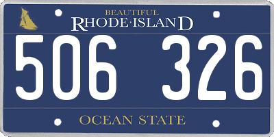RI license plate 506326