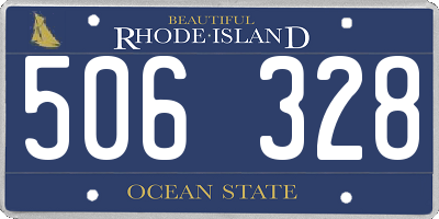 RI license plate 506328