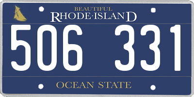 RI license plate 506331