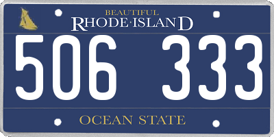 RI license plate 506333