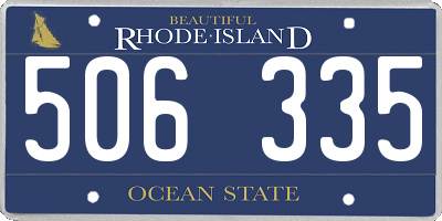 RI license plate 506335