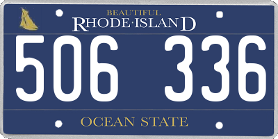 RI license plate 506336