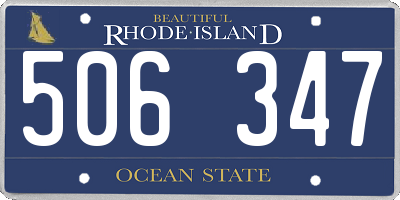 RI license plate 506347