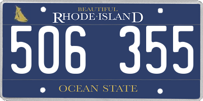 RI license plate 506355