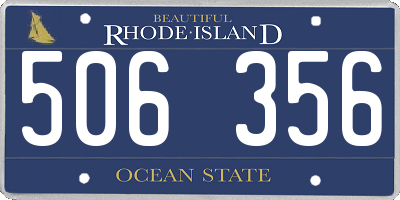 RI license plate 506356