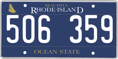 RI license plate 506359